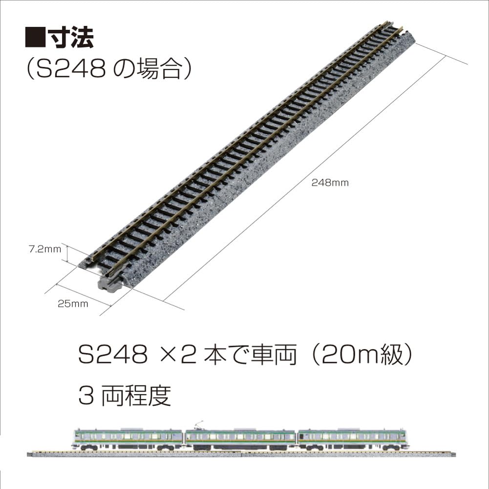 Kato Unitrack 315mm Radius 45-Degree Curve Track (4-Piece) for N Gauge Layouts