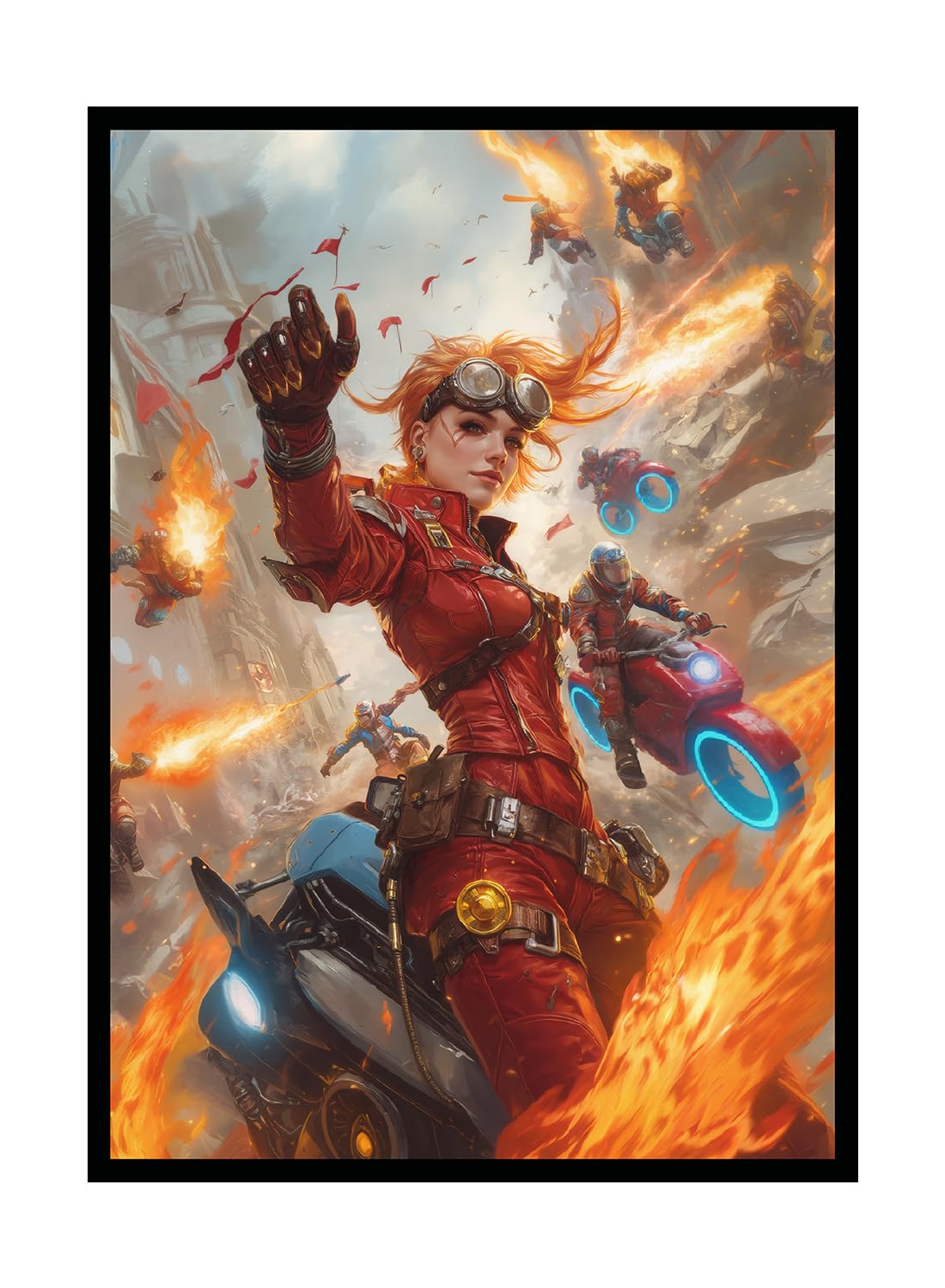 Katomula Chandra MTG Card Sleeves: 100 Art Sleeves + 100 Perfect Fit Inner Sleeves for Standard Size Cards