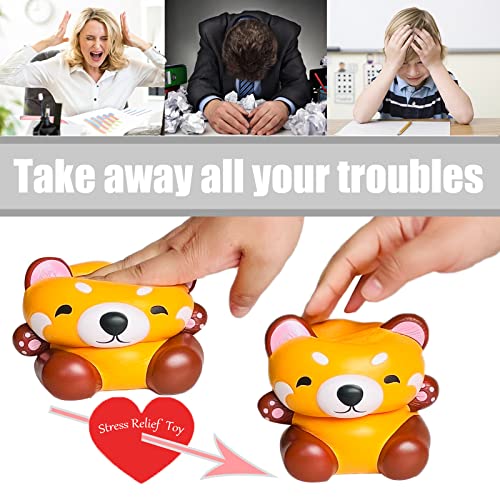 Kawaii Red Panda Slow Rising Squishy Toy – PU Foam Raccoon Panda Stress Relief Squeeze