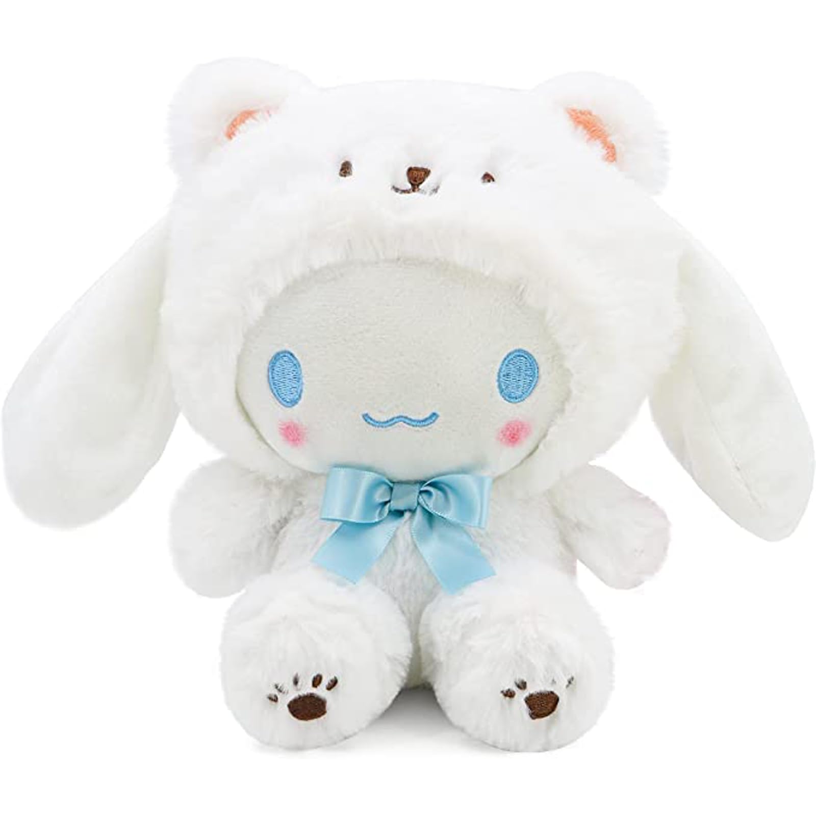 Kawaii White Bear Cross-Dressing Plush Toy - Soft Stuffed Animal Pillow for Kids, 20 cm