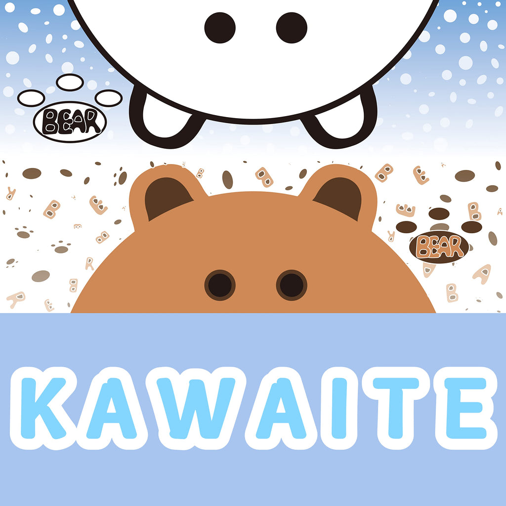 Kawaite 2 Pack Squishy Gummy Bear Stress Balls - White and Brown Dough Fidget Toy for Anxiety Relief and Focus