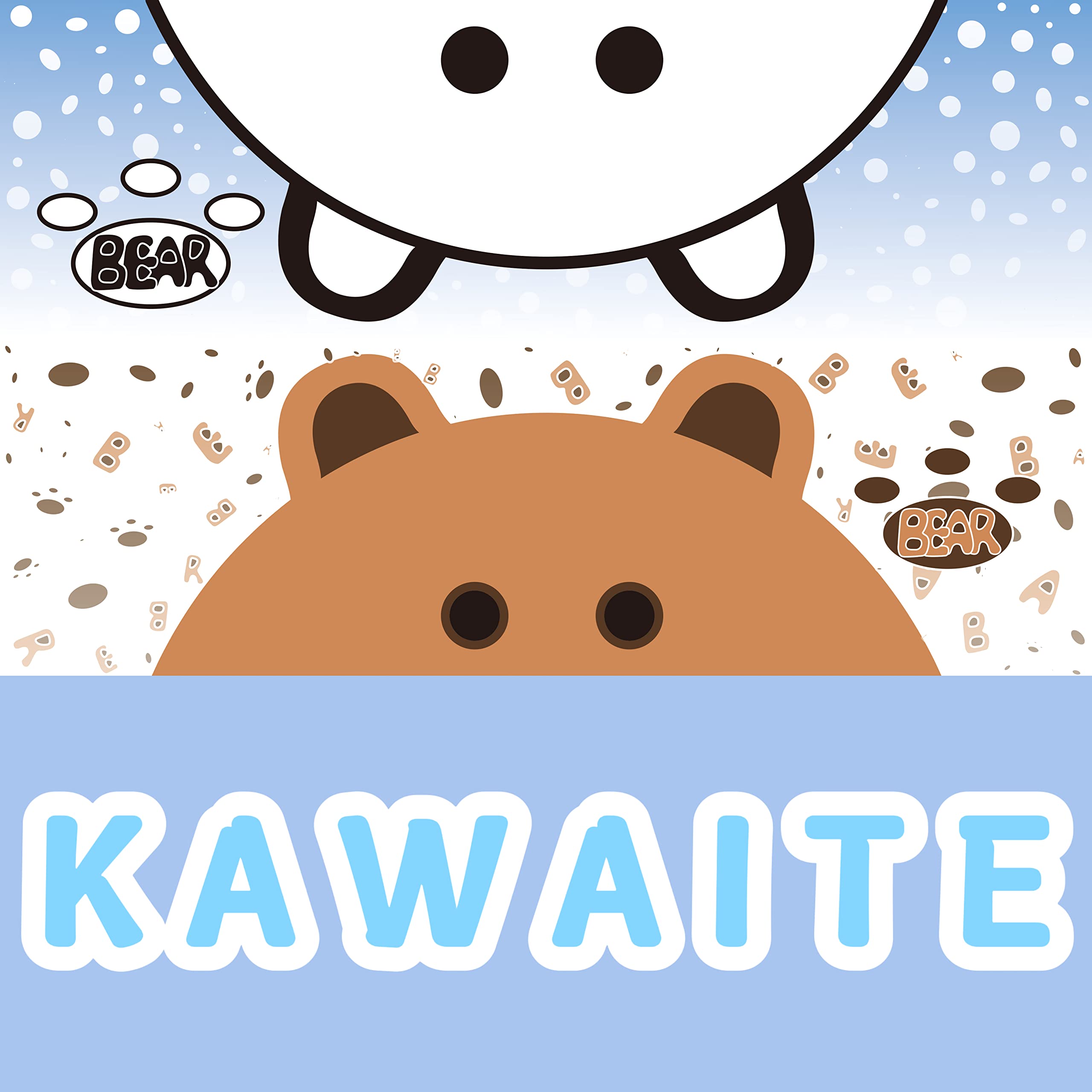Kawaite 2 Pack Squishy Gummy Bear Stress Balls - White and Brown Dough Fidget Toy for Anxiety Relief and Focus