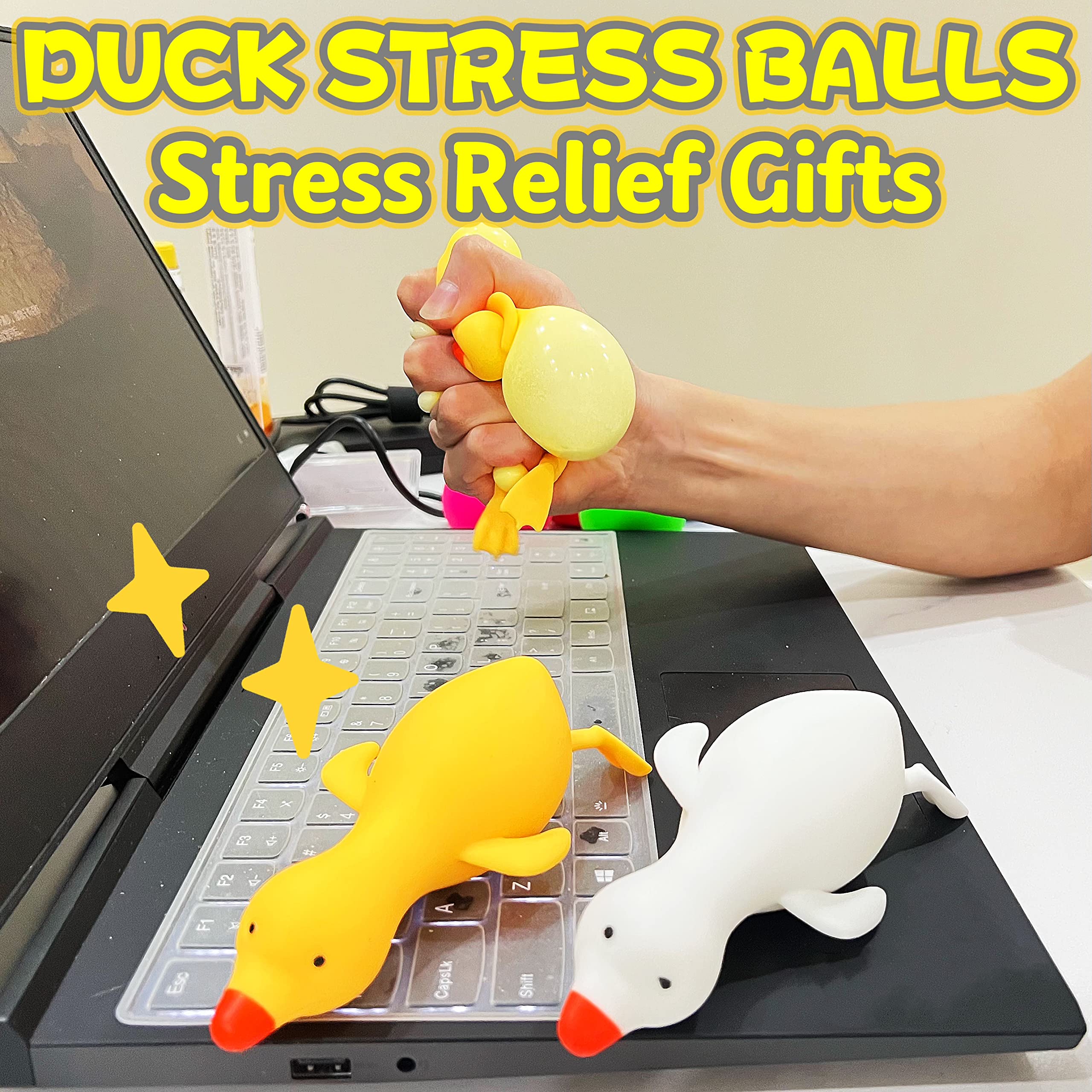Kawaite Duck Dough Ball Fidget Toy – Squishy Stress Relief Ball for Kids and Adults