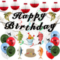 KDPATFAV Gone Fishing Party Decorations Kit with Banners, Swirls & Balloons