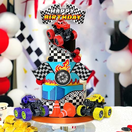KEEPARTY 20-Piece Truck Cake Decoration Set – Off-Road Vehicle Cake Toppers for Car-Themed Parties