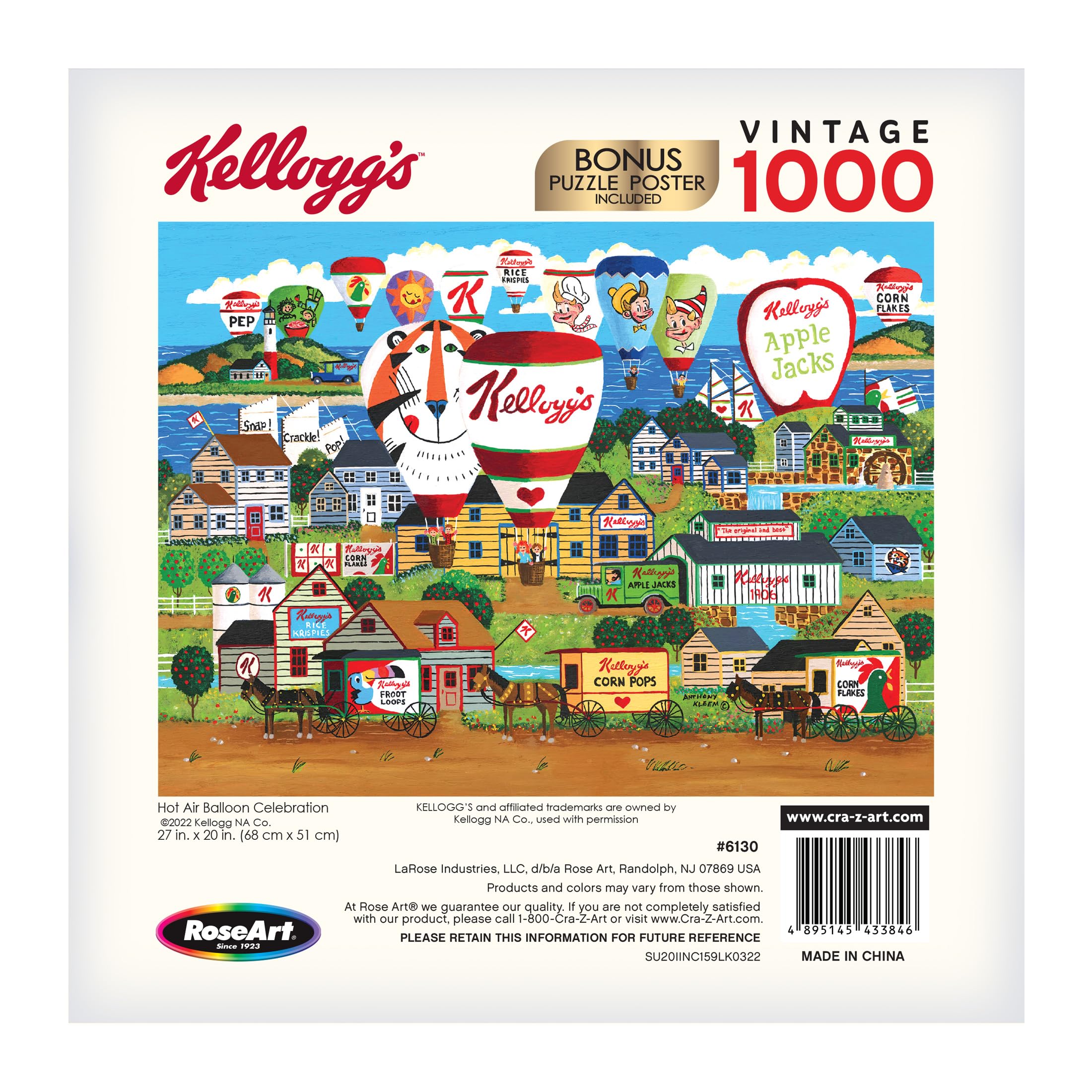 Kellogg's Hot Air Balloon Celebration 1000-Piece Jigsaw Puzzle by RoseArt