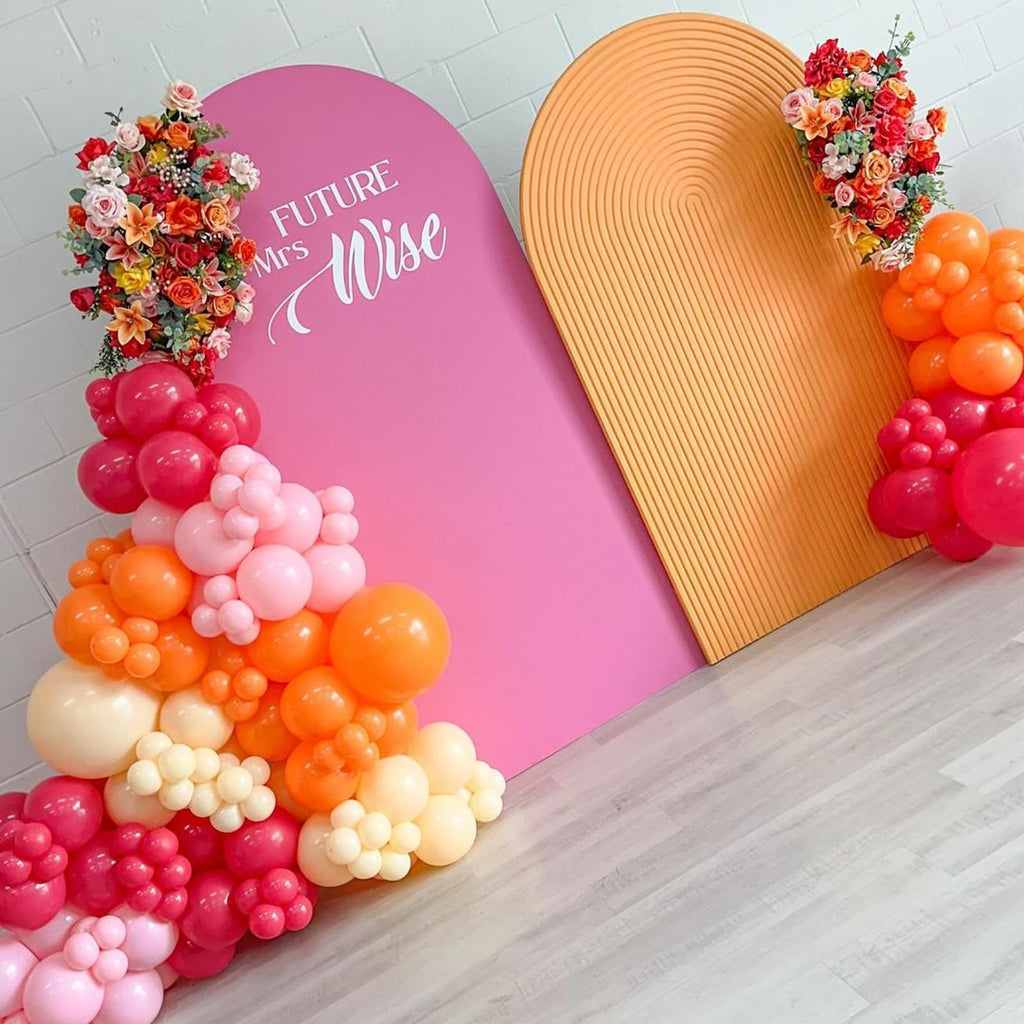 KEPMOV 60 Pcs Pink and Orange Balloons - 12 Inch Latex Party Balloons for Birthdays, Bridal Showers, Weddings & Summer Decor