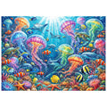 Kepovin 1000-Piece Jellyfish Puzzle for Adults – Colorful Ocean Life Jigsaw with Letter Guide