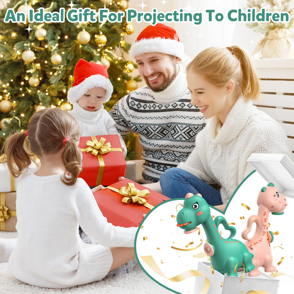 KETIEE Dinosaur Drawing Projector for Kids Ages 5-7 - Two Projection Heads, 96 Stencils, Includes Washable Canvas and Pens (Green)