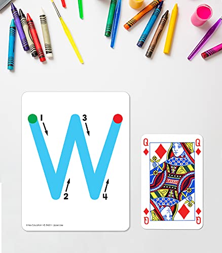 Key Education Uppercase Alphabet Tracing Flash Cards – Textured Touch and Trace for Preschool and Kindergarten