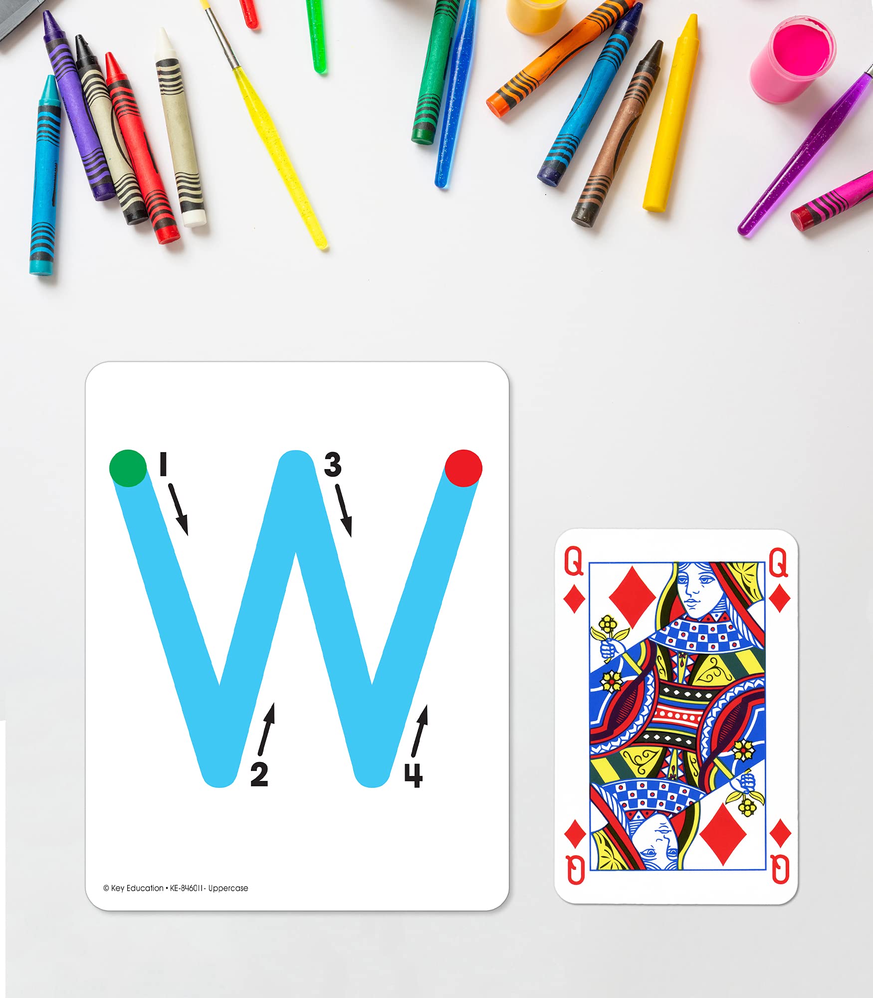 Key Education Uppercase Alphabet Tracing Flash Cards – Textured Touch and Trace for Preschool and Kindergarten