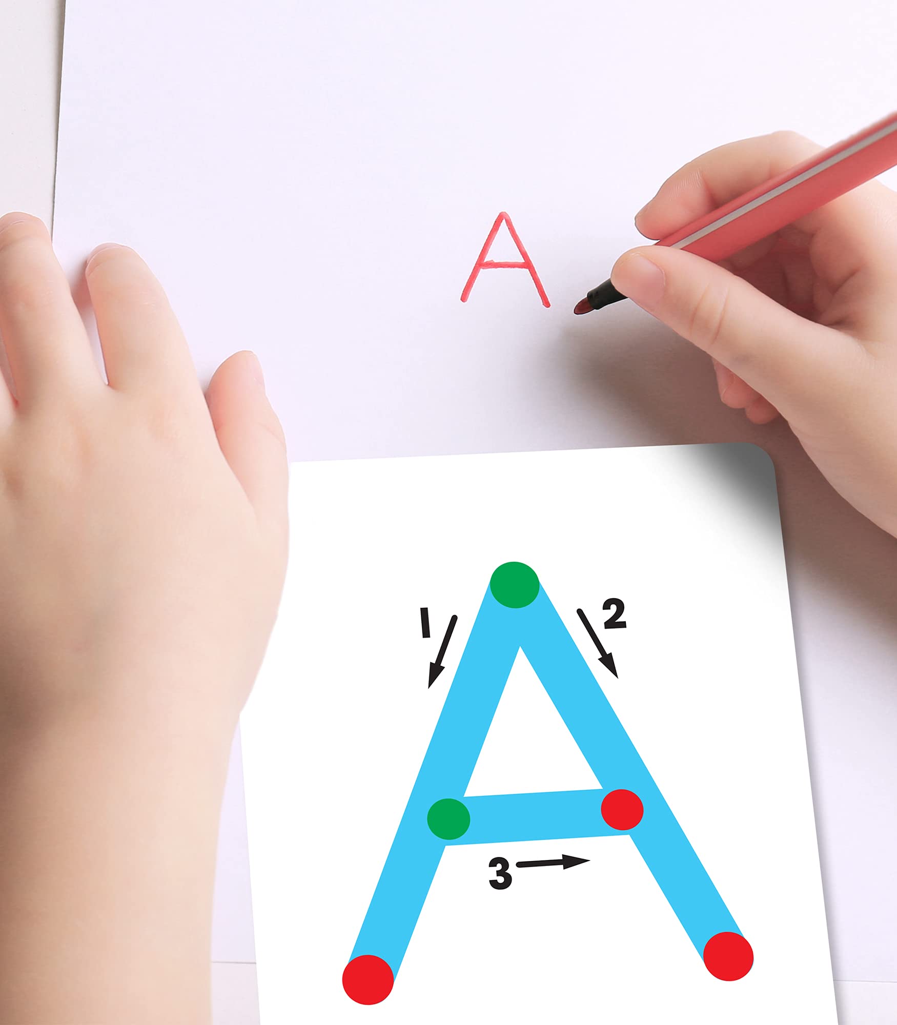 Key Education Uppercase Alphabet Tracing Flash Cards – Textured Touch and Trace for Preschool and Kindergarten