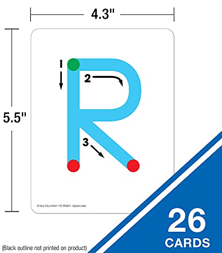 Key Education Uppercase Alphabet Tracing Flash Cards – Textured Touch and Trace for Preschool and Kindergarten