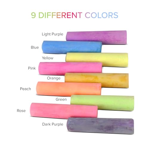 Kid Made Modern 24-Piece Sidewalk Chalk Bucket – Non-Toxic, Washable Outdoor Chalk Set for Kids
