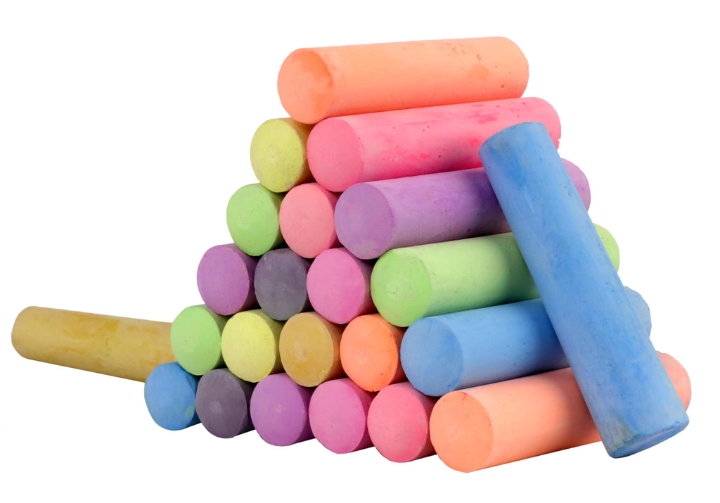 Kid Made Modern 24-Piece Sidewalk Chalk Bucket – Non-Toxic, Washable Outdoor Chalk Set for Kids