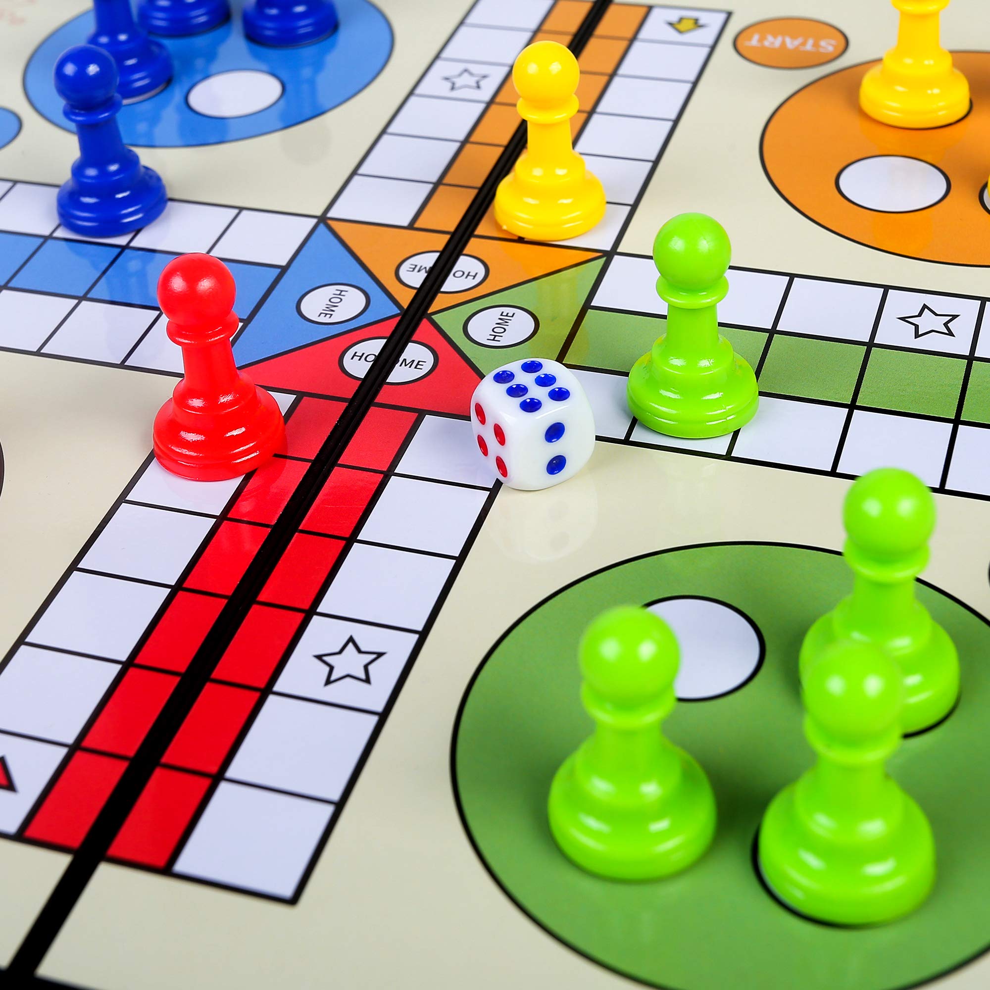 KIDAMI Magnetic Ludo Board Game – Foldable, Portable Travel Set for All Ages (9.5x9.5 in)