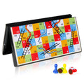 KIDAMI Magnetic Snakes and Ladders Board Game – 9.75-Inch Travel Set with Storage Box