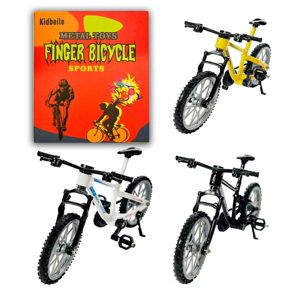 Kidbeile 3-Pack Metal Mini BMX Finger Bikes – 1:18 Scale, Disassemblable, Display Ready
