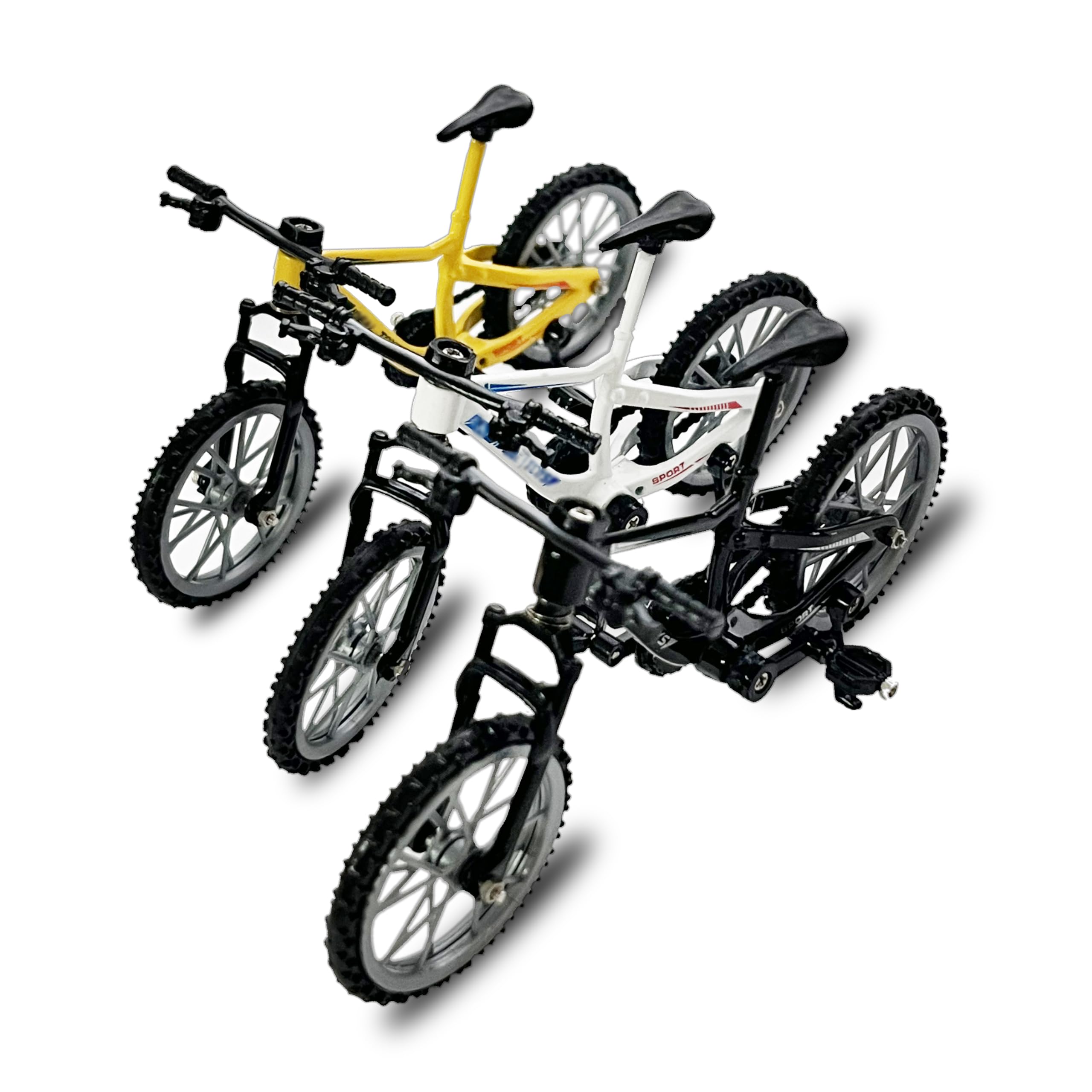 Kidbeile 3-Pack Metal Mini BMX Finger Bikes – 1:18 Scale, Disassemblable, Display Ready
