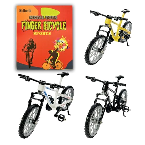Kidbeile 3-Pack Metal Mini BMX Finger Bikes – 1:18 Scale, Disassemblable, Display Ready