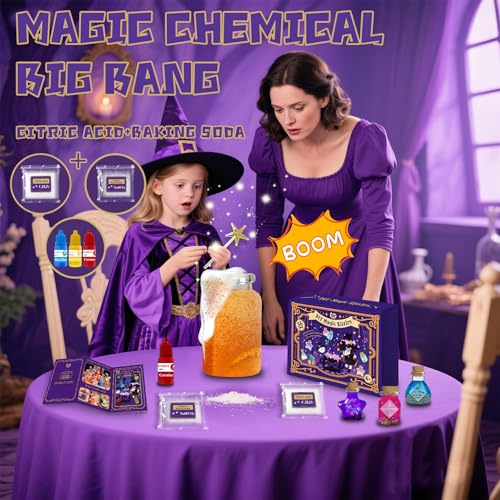 KIDDYCOLOR Magic Potion Kit for Kids – 36-Piece Craft Set with 12 Bottles, Powders, Glitter & More