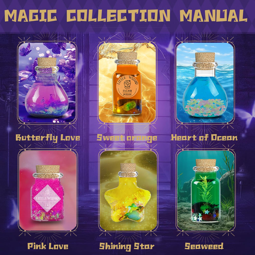 KIDDYCOLOR Magic Potion Kit for Kids – 36-Piece Craft Set with 12 Bottles, Powders, Glitter & More