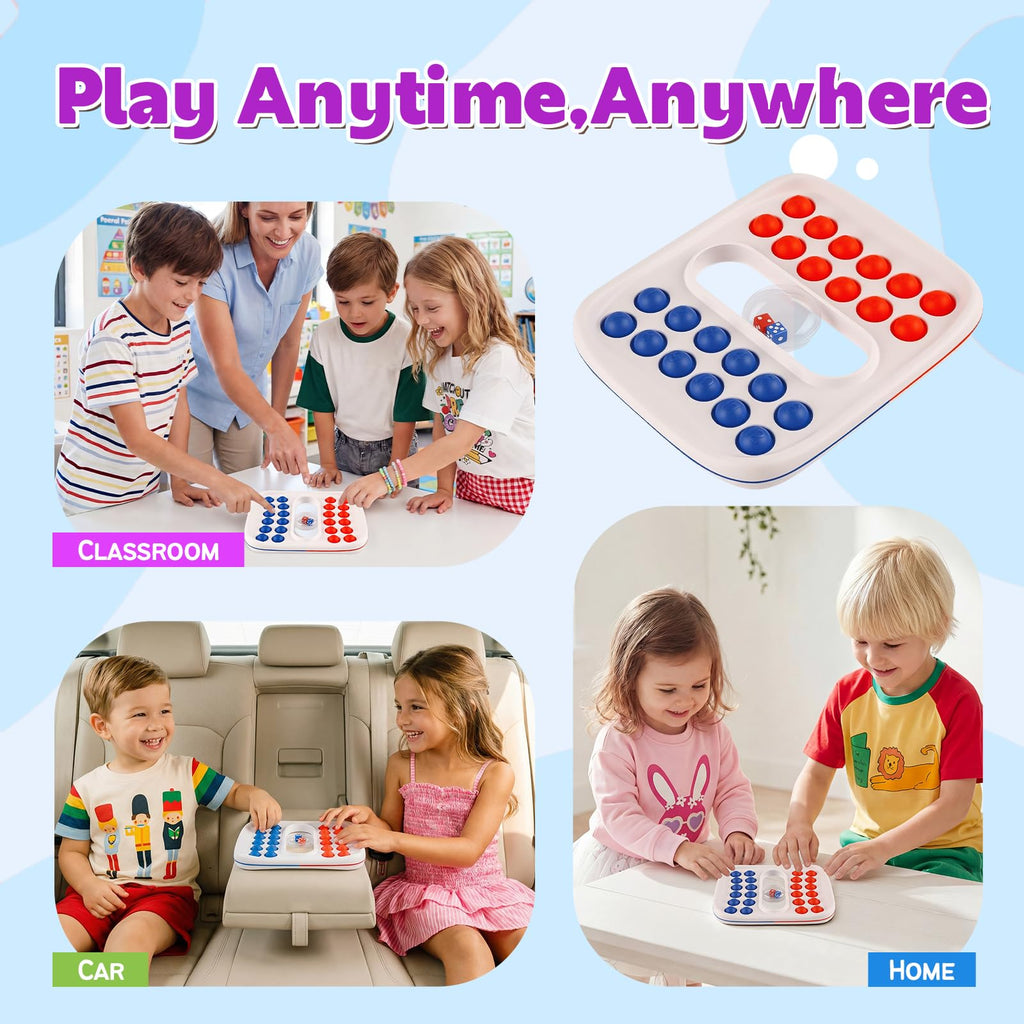 Kiditos Pop Math Game: Addition & Subtraction Learning Toy with Built-in Dice for Ages 4-8