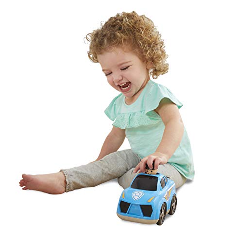 Kidoozie Press ‘n Zoom Police Car – No-Battery Toddler Push Vehicle with Moving Spoiler