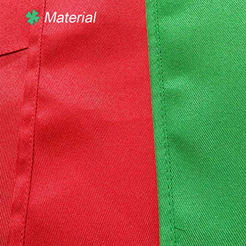 Kids Apron and Chef Hat Set - 2 Pack Green & Red for Cooking, Painting, Baking Ages 5-12