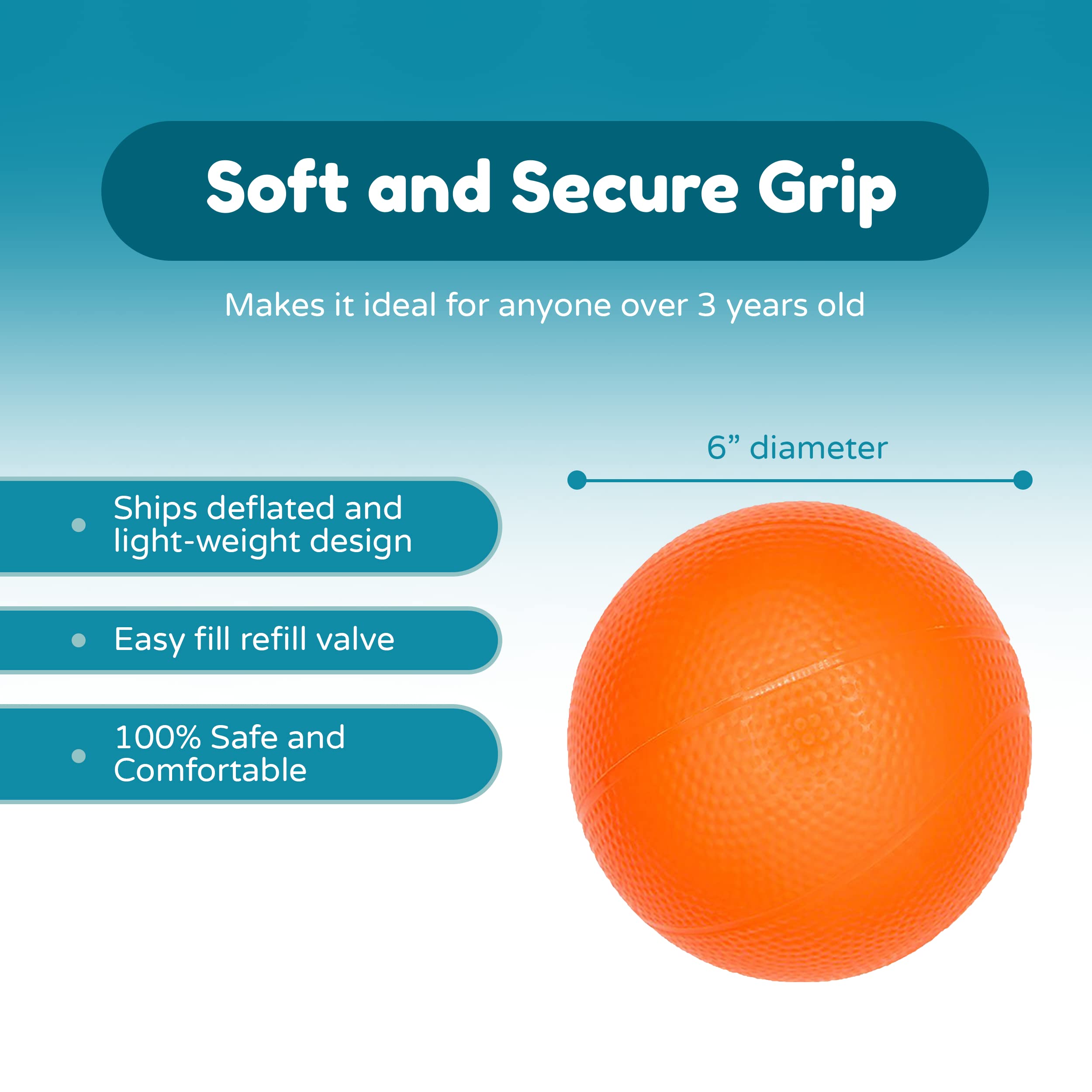 Kids Basketball Replacement 2-Pack – 6-Inch Mini Basketballs for Little Tikes & Standard Hoops