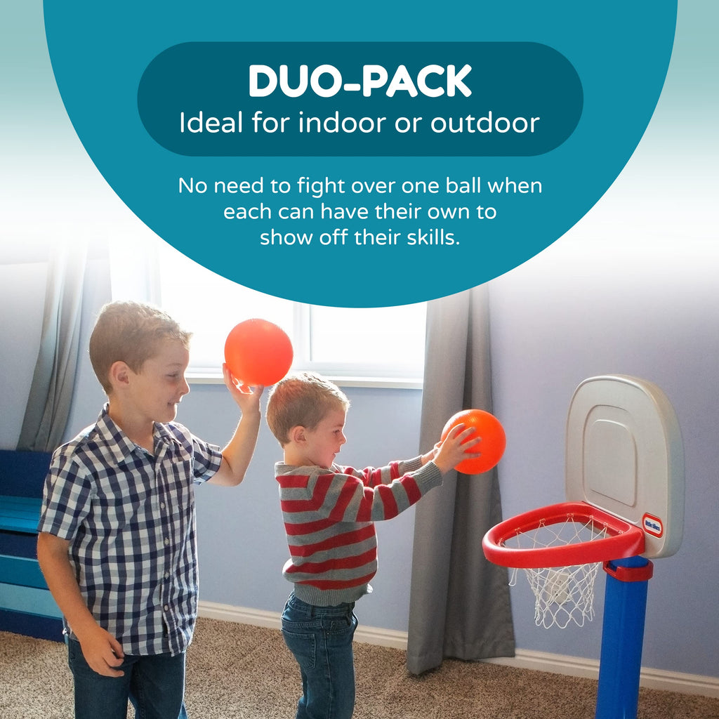 Kids Basketball Replacement 2-Pack – 6-Inch Mini Basketballs for Little Tikes & Standard Hoops