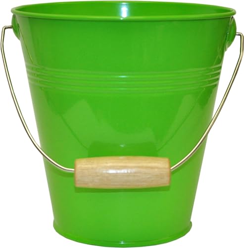 Kids Garden Tool Set with Metal Pail – Real Shovel, Rake, Cultivator for Outdoor Play