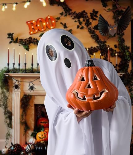 Kids Ghost Costume – Glow-in-the-Dark Unisex Halloween Cape (THDZS)