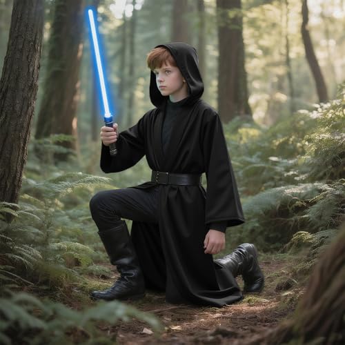 Kids Knight Robe Hooded Cloak for Boys – Prebene Halloween Costume Ages 3-14