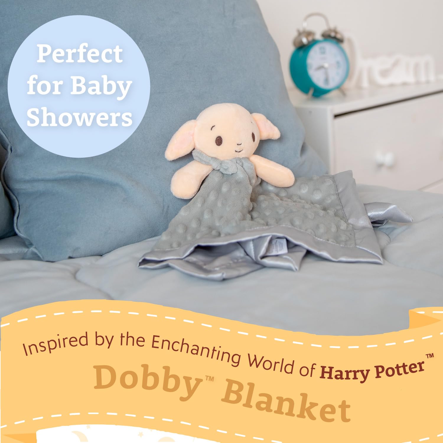 KIDS PREFERRED Harry Potter Dobby 12-Inch Lovey Security Blanket for Babies