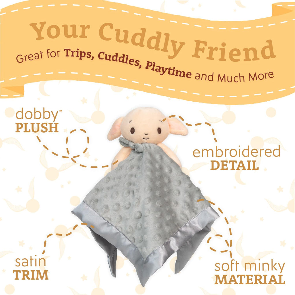 KIDS PREFERRED Harry Potter Dobby 12-Inch Lovey Security Blanket for Babies