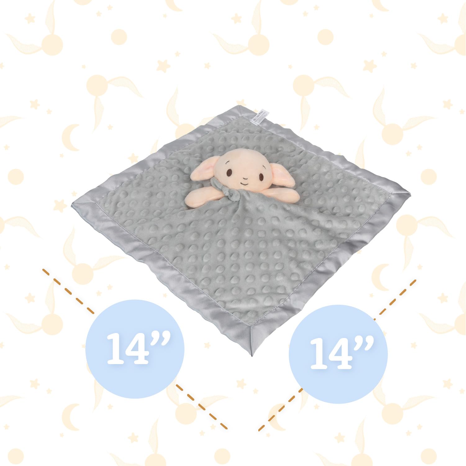 KIDS PREFERRED Harry Potter Dobby 12-Inch Lovey Security Blanket for Babies