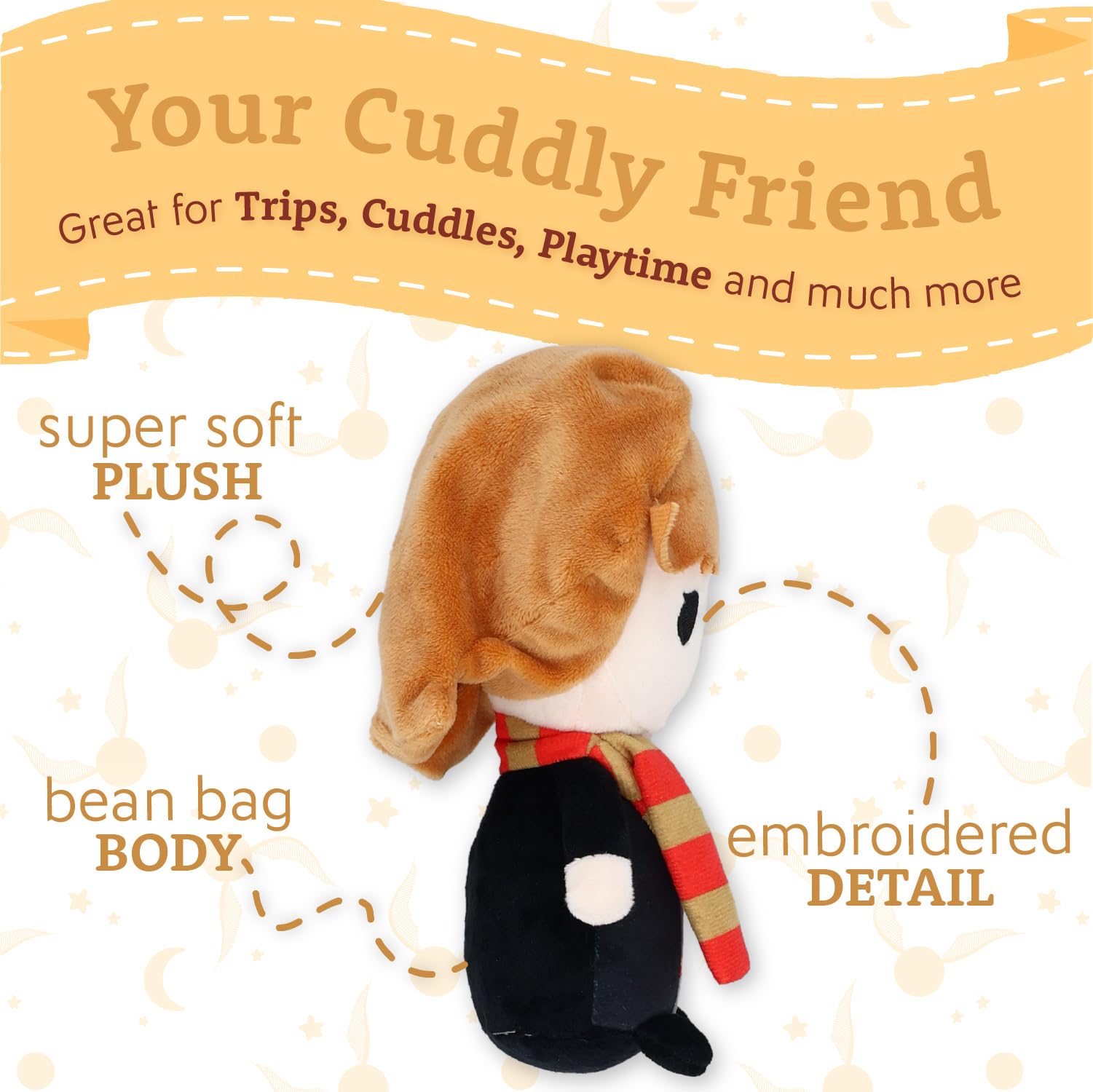 Kids Preferred Hermione Granger Plush Toy – Soft Harry Potter Stuffed Animal, 6 Inches