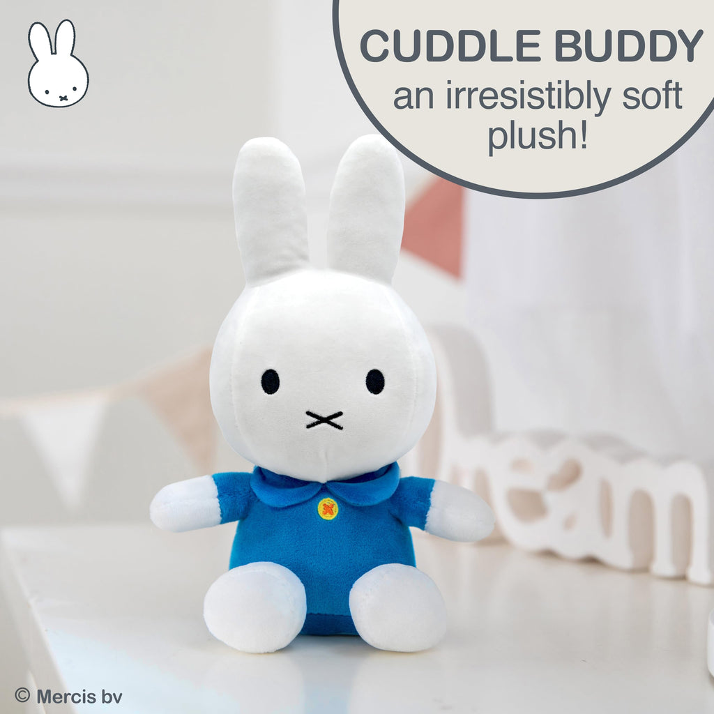 Kids Preferred Miffy Plush Toy (8 inch) – Soft Boa Bunny Stuffed Animal in Blue Dress