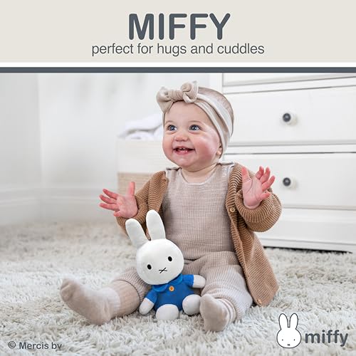 Kids Preferred Miffy Plush Toy (8 inch) – Soft Boa Bunny Stuffed Animal in Blue Dress