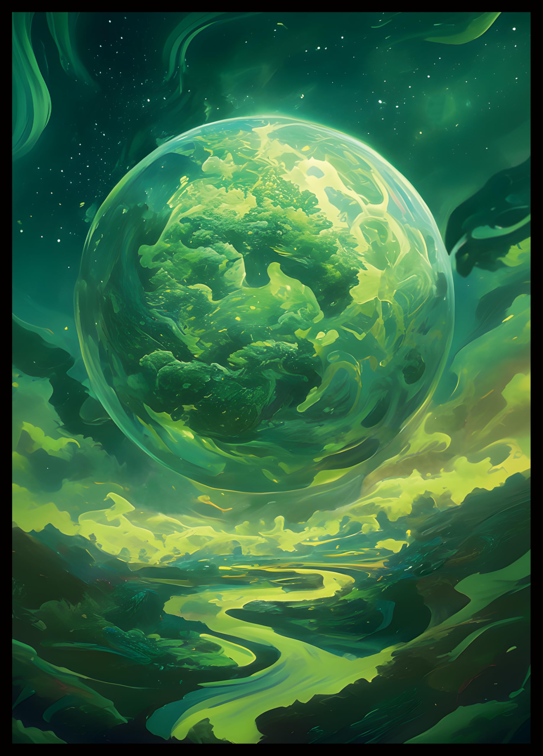 Kiiransr Forest Planet Matte Card Sleeves – 100 Standard Size Ultra Clear Sleeves for MTG & TCG