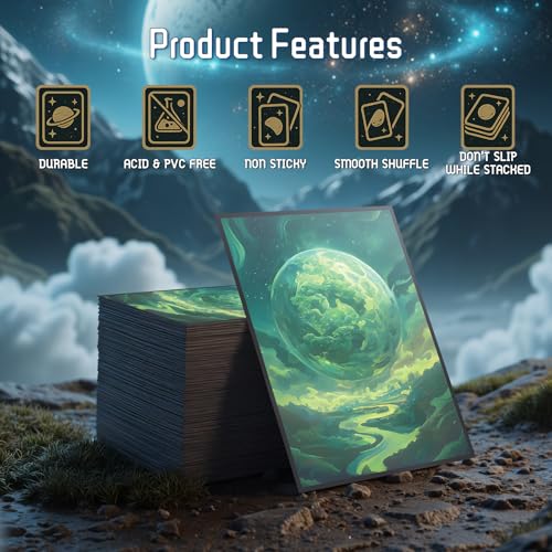 Kiiransr Forest Planet Matte Card Sleeves – 100 Standard Size Ultra Clear Sleeves for MTG & TCG