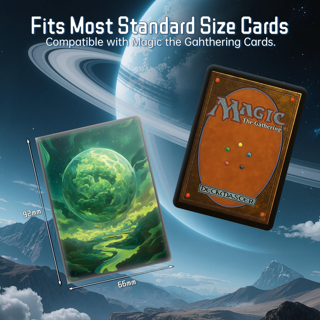 Kiiransr Forest Planet Matte Card Sleeves – 100 Standard Size Ultra Clear Sleeves for MTG & TCG