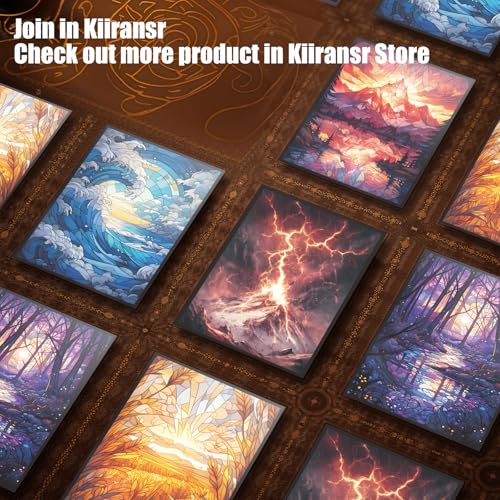Kiiransr MTG Card Sleeves – Island Matte Art Sleeves, 100 Standard Size (66x92mm)