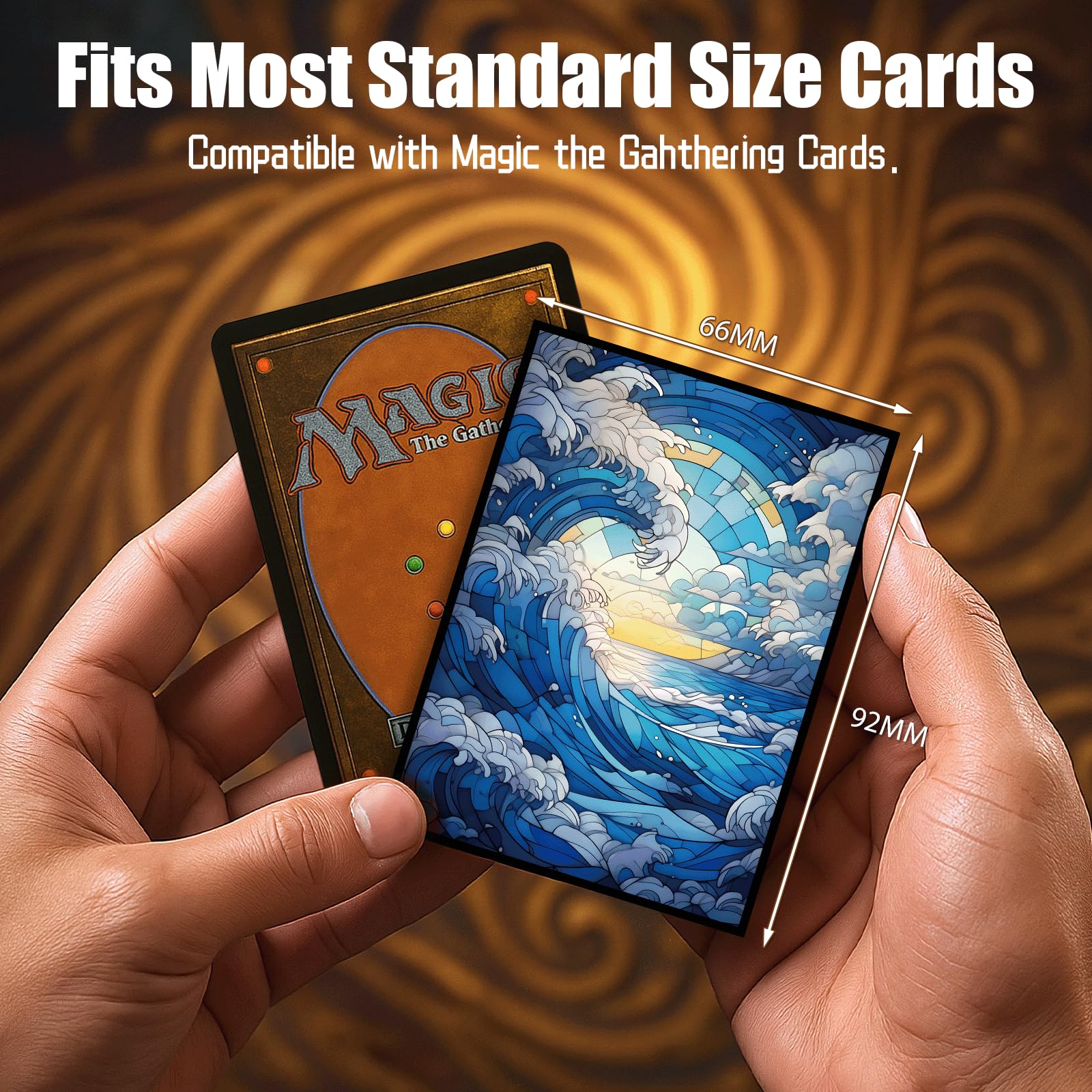 Kiiransr MTG Card Sleeves – Island Matte Art Sleeves, 100 Standard Size (66x92mm)