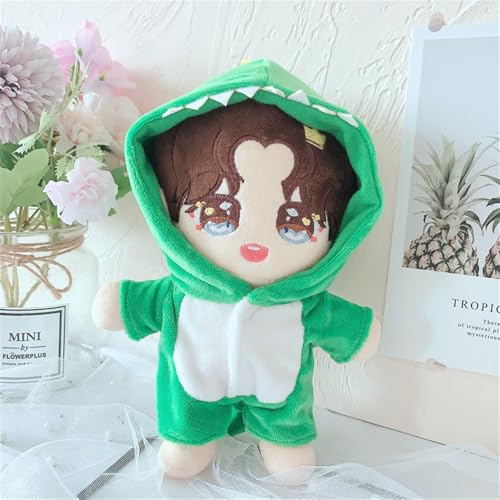 KILA MILA 20cm Plush Doll Pajamas – Dinosaur Animal Costume for 8-Inch Dolls