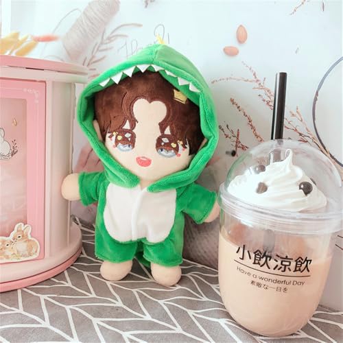 KILA MILA 20cm Plush Doll Pajamas – Dinosaur Animal Costume for 8-Inch Dolls