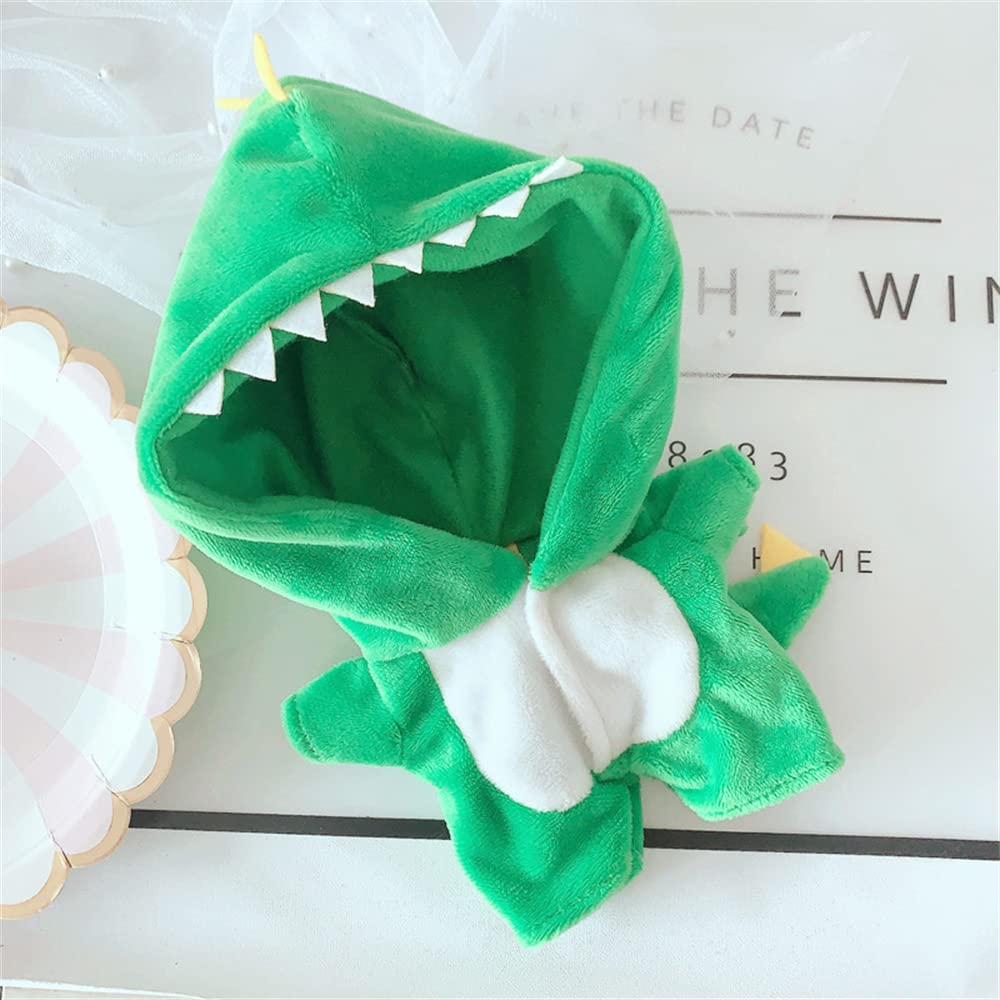 KILA MILA 20cm Plush Doll Pajamas – Dinosaur Animal Costume for 8-Inch Dolls