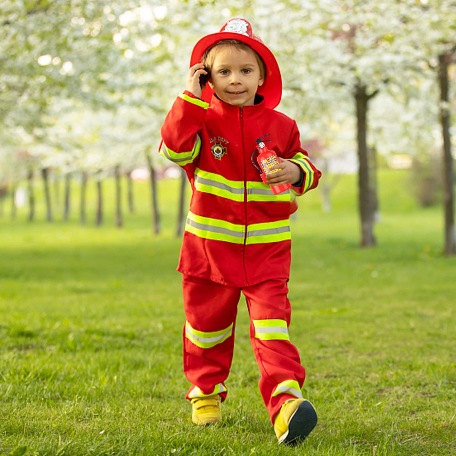 KIMOBER 12 Pack Mini Fire Extinguisher Water Squirt Guns - Realistic Toy for Kids Pool Party Favors, Summer Outdoor Games