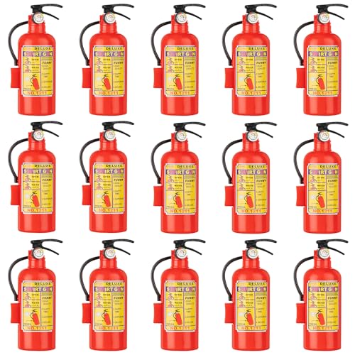 KIMOBER 12 Pack Mini Fire Extinguisher Water Squirt Guns - Realistic Toy for Kids Pool Party Favors, Summer Outdoor Games